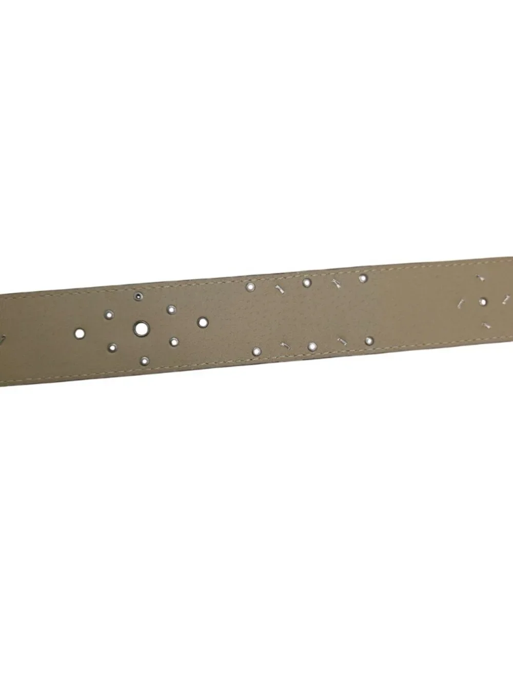 Studded Patchwork Belt With Metallic Accents & Textured Finish Womens Size L 43